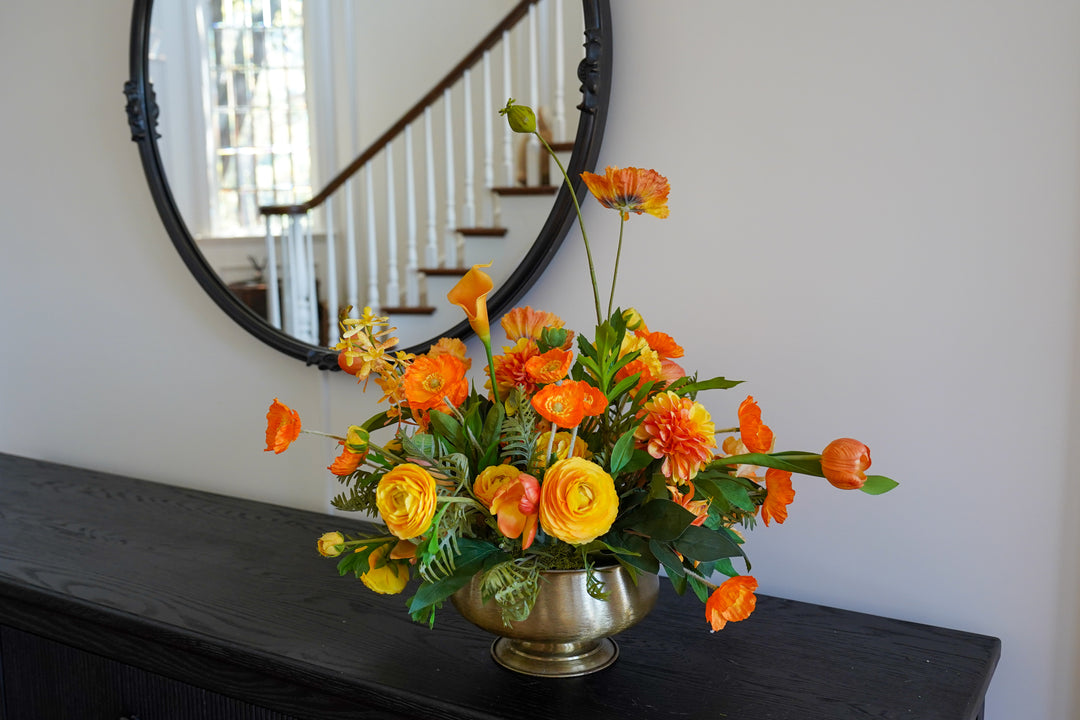Sunset Orange Vase