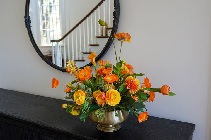 Sunset Orange Vase