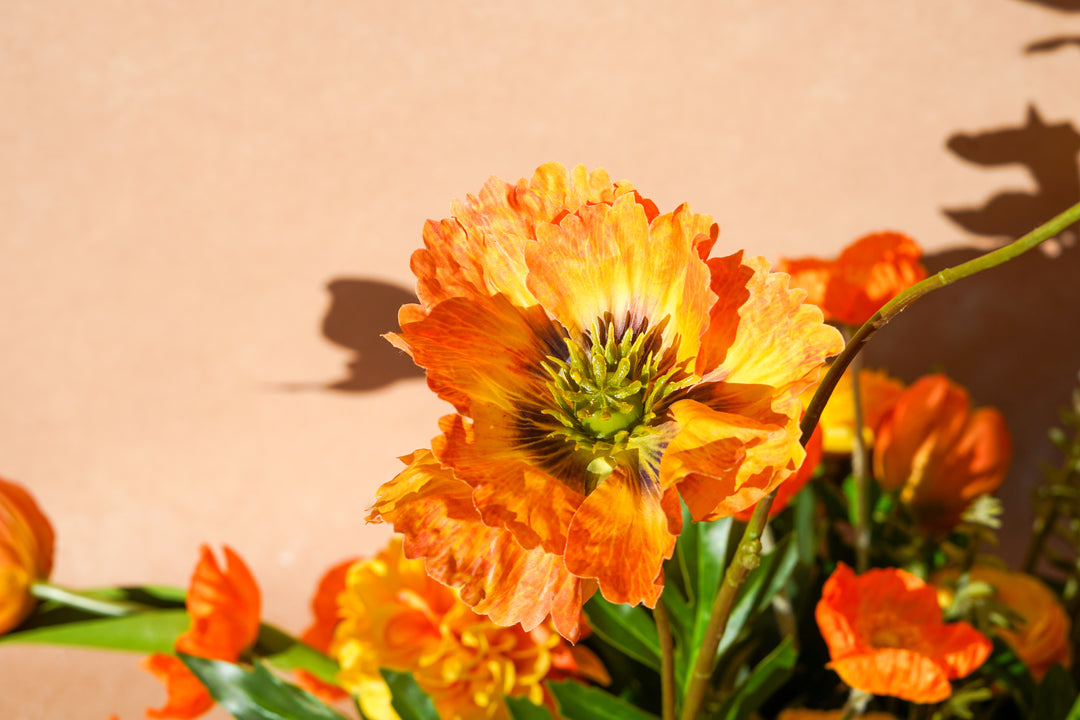 Sunset Orange Vase