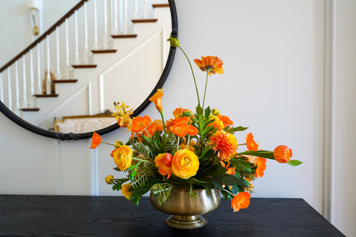 Sunset Orange Vase