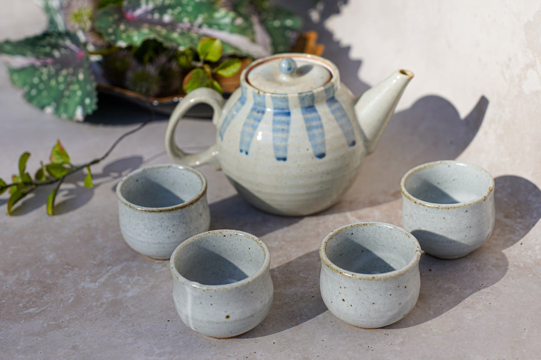 Blue Ink Letter Tea Set