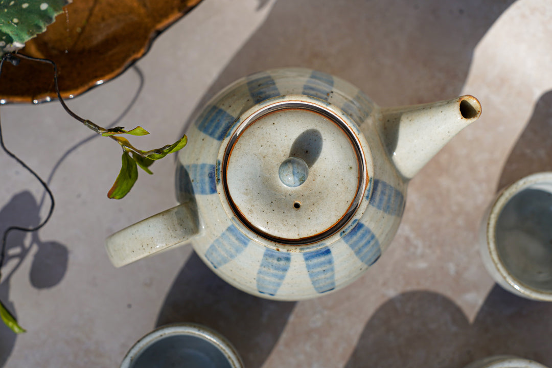 Blue Ink Letter Tea Set