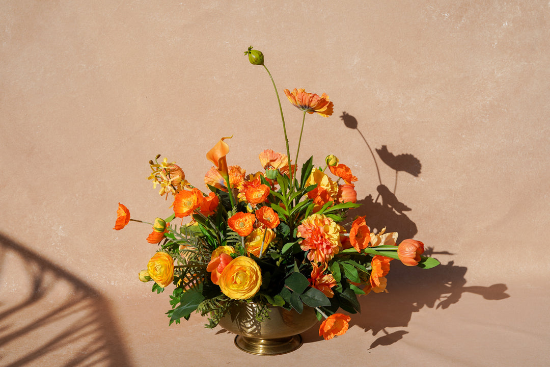 Sunset Orange Vase