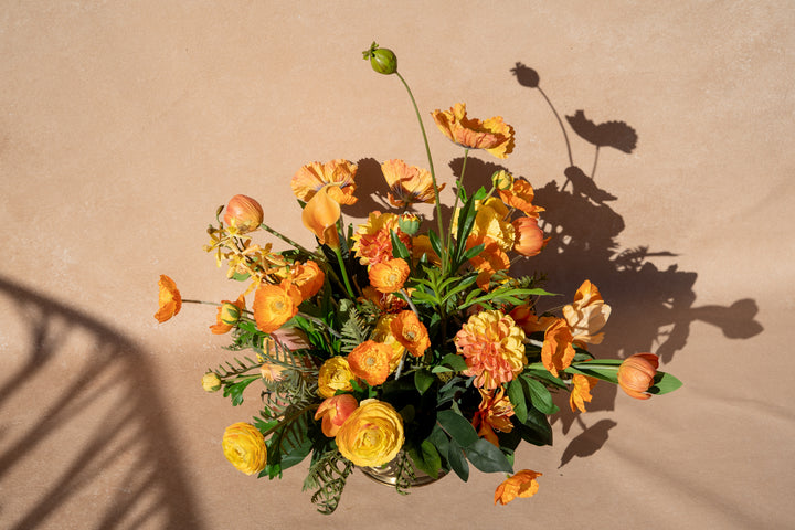 Sunset Orange Vase