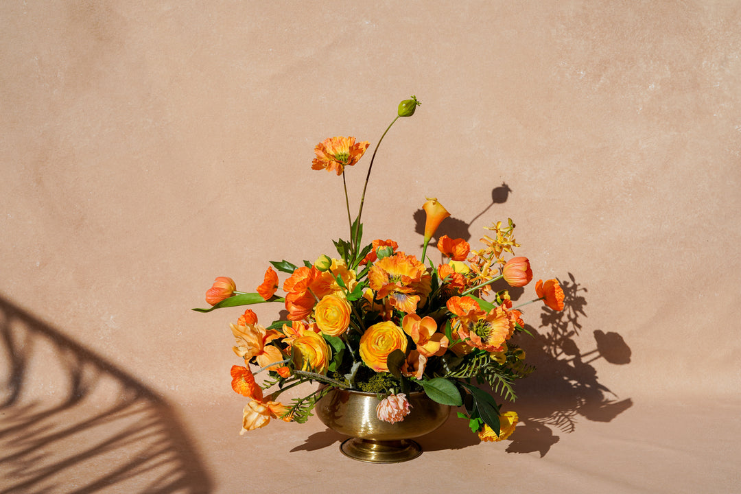 Sunset Orange Vase