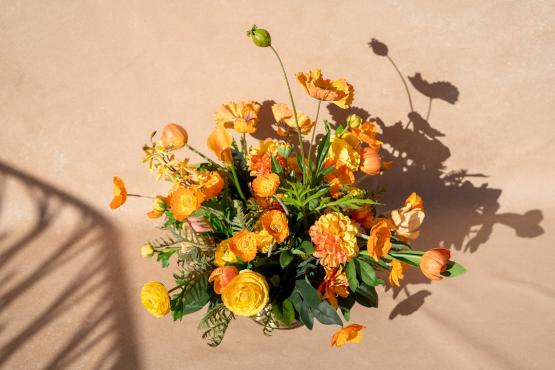 Sunset Orange Vase