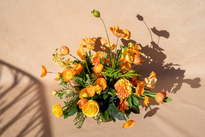 Sunset Orange Vase