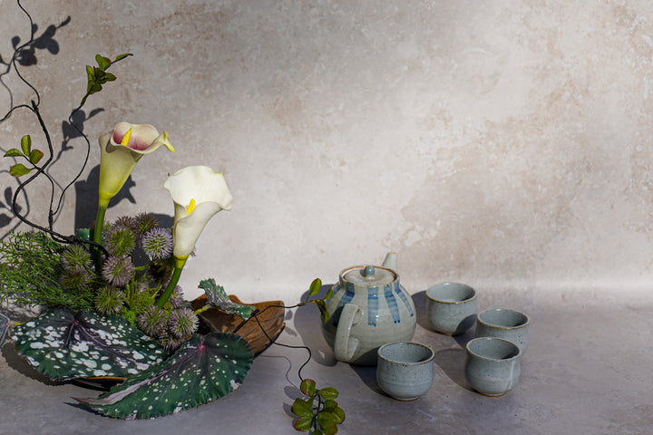 Blue Ink Letter Tea Set